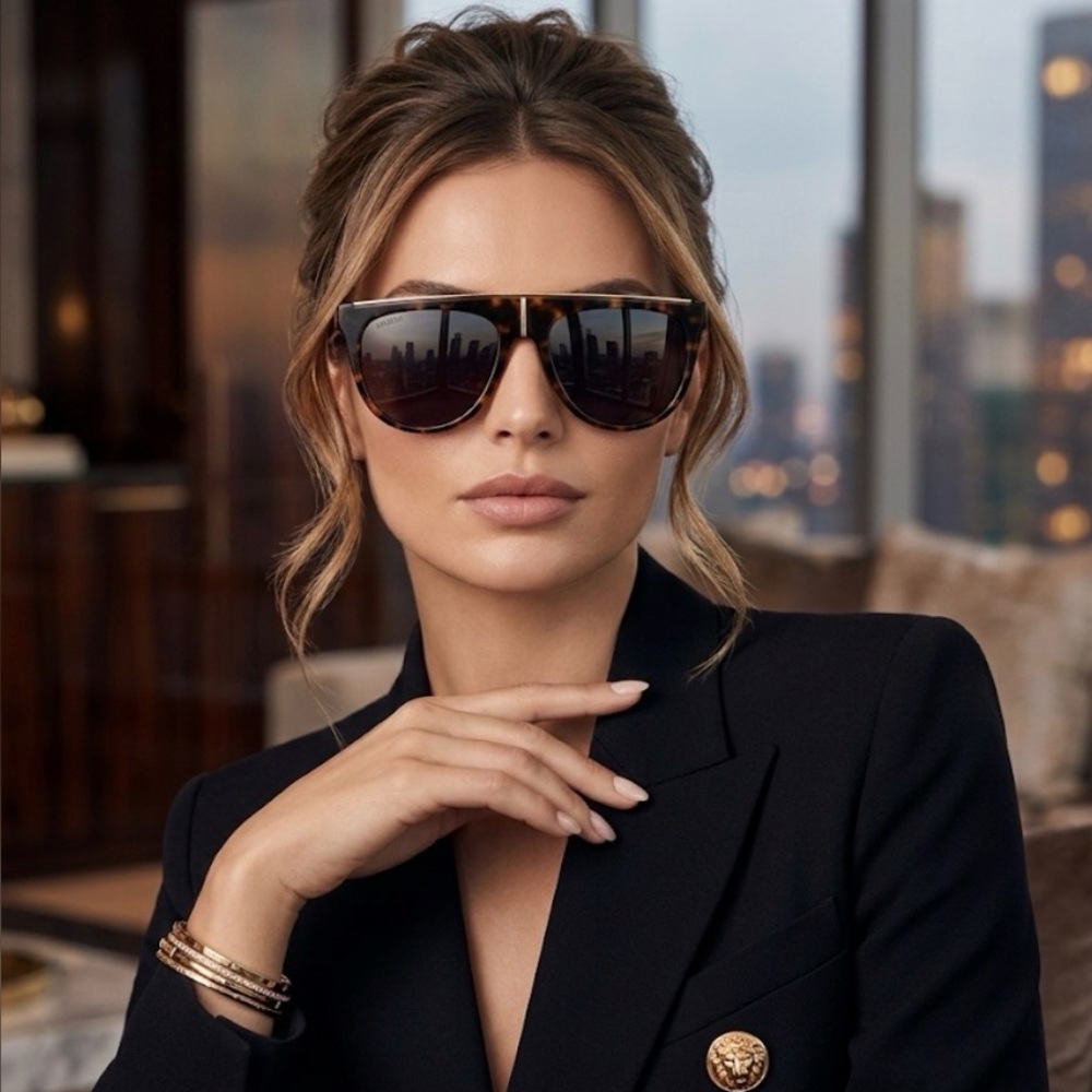 Balmain Tortoiseshell Sunglasses with Brown Gradient Lenses